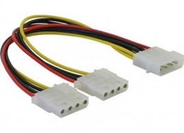 Kab Delock 4-pin molex/2x4pin