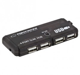 USB HUB Esperanza 2.0 crni
