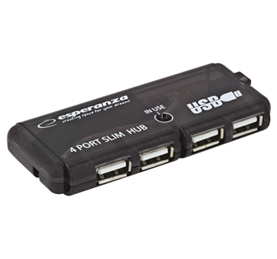 USB HUB Esperanza 2.0 crni
