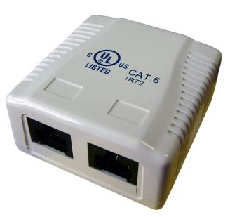 Utičnica 2port Cat6 nadžbukna