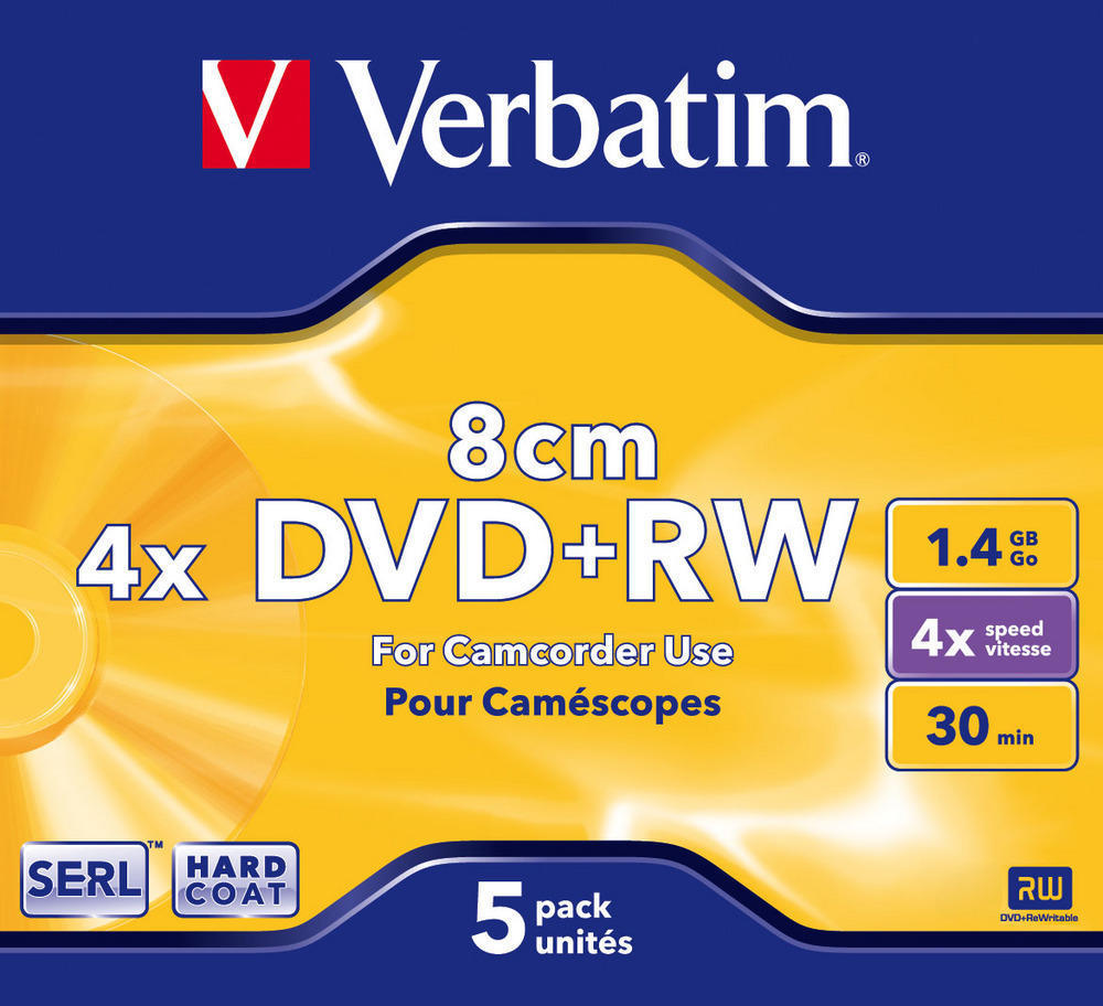 DVD+RW Verbatim 1.4GB 8cm